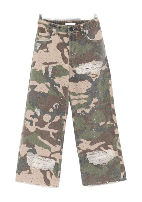 Pantalone con rotture Lù-Lù BY MISS GRANT | LL4010MIMETICO